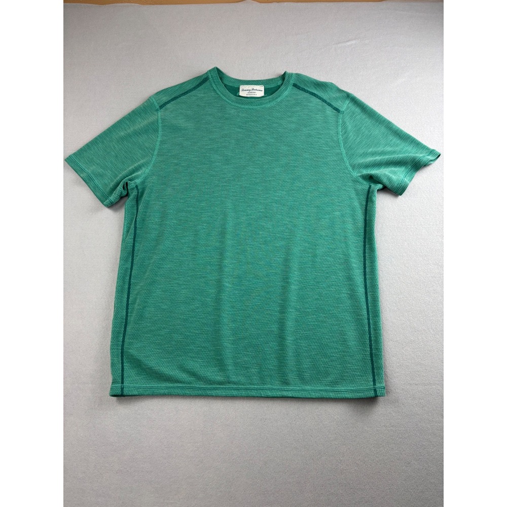 Tommy Bahama IslandZone Reversible T-Shirt Mens Medium Green Heather Crewneck